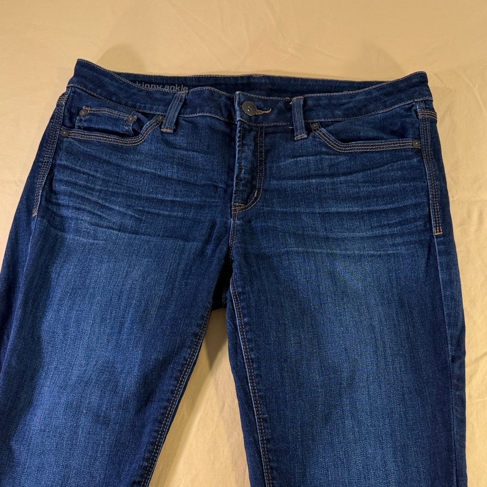 J - Crew skinny ankles women’s denim jeans, Mid wash 31/12 Mid- Rise